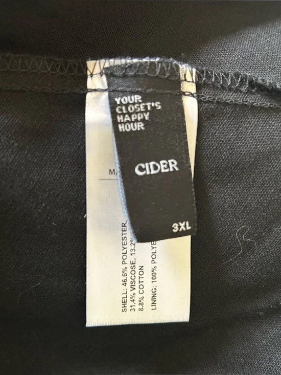 Cider black linen dress with eyelet size 3x - Picture 7 of 7